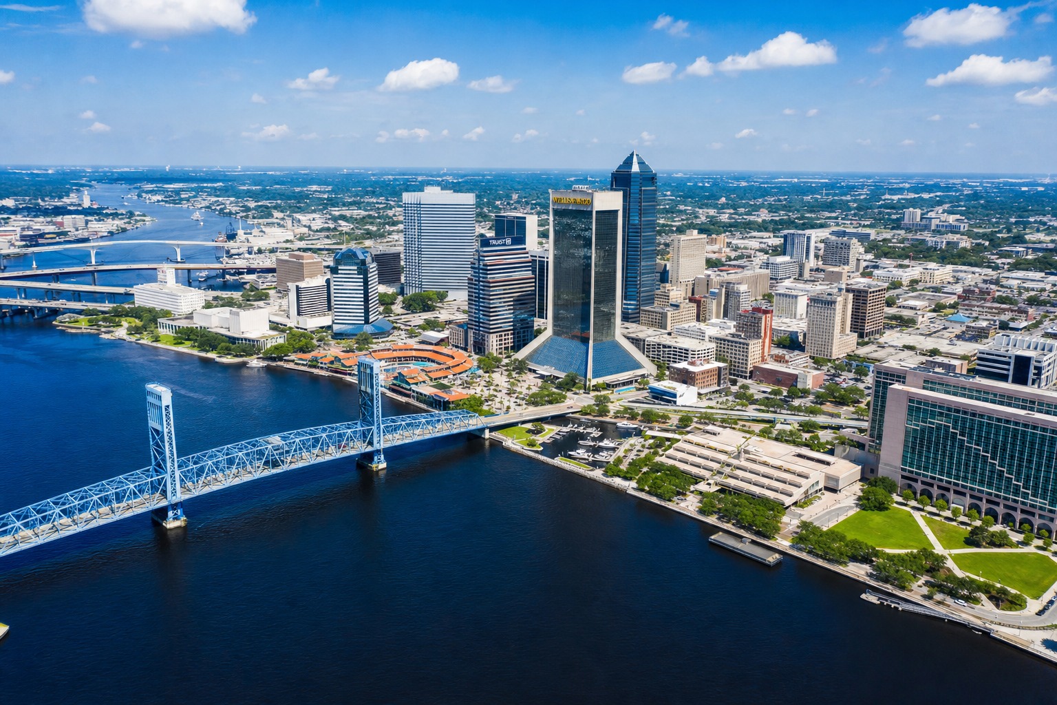 Aerial view of Jacksonville, Florida